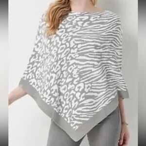 Nwt Barefoot Dreams CozyChic Ultra Lite Ocean Breeze Poncho Plus Size O/S